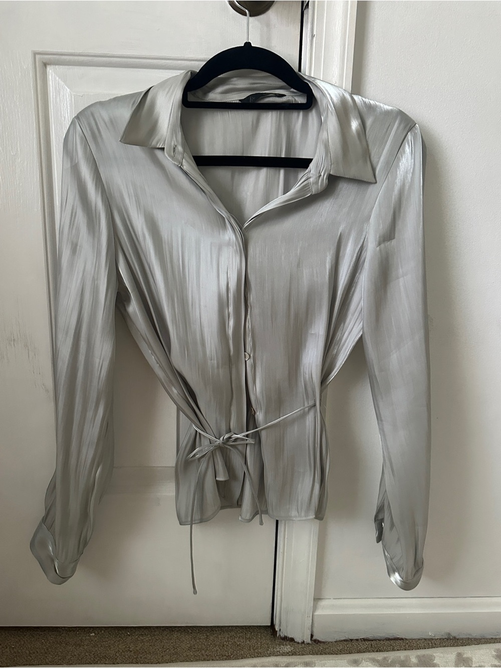 Zara Blouse silver color Size-S